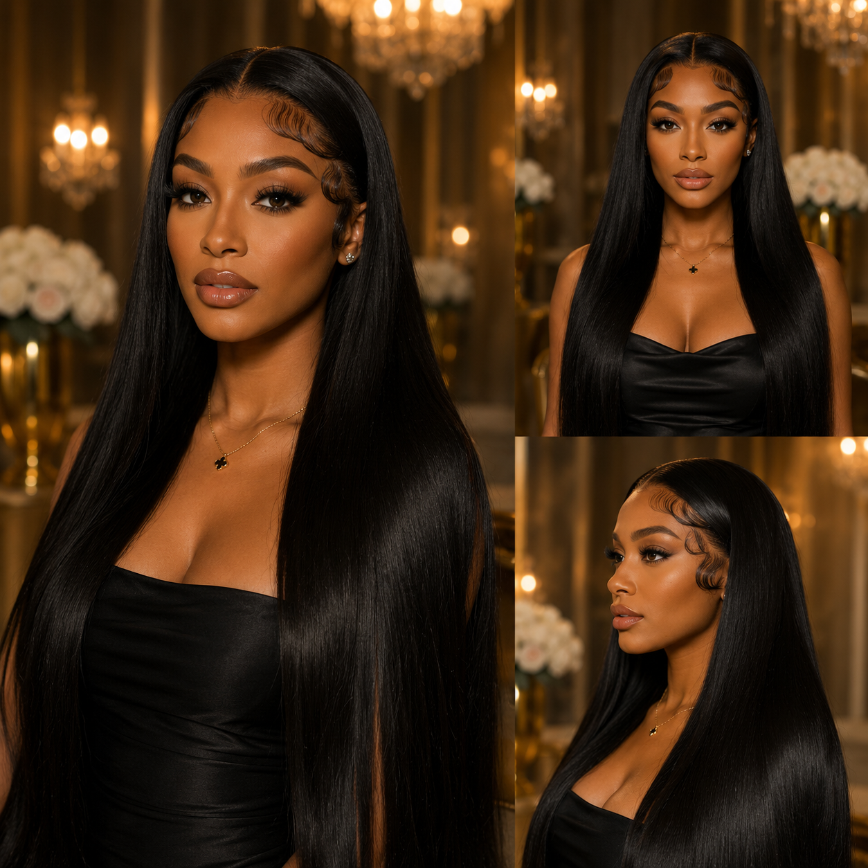 28" Straight 13x6 HD Lace Front Wig - 100% Human Hair, Pre-Plucked with Baby Hair