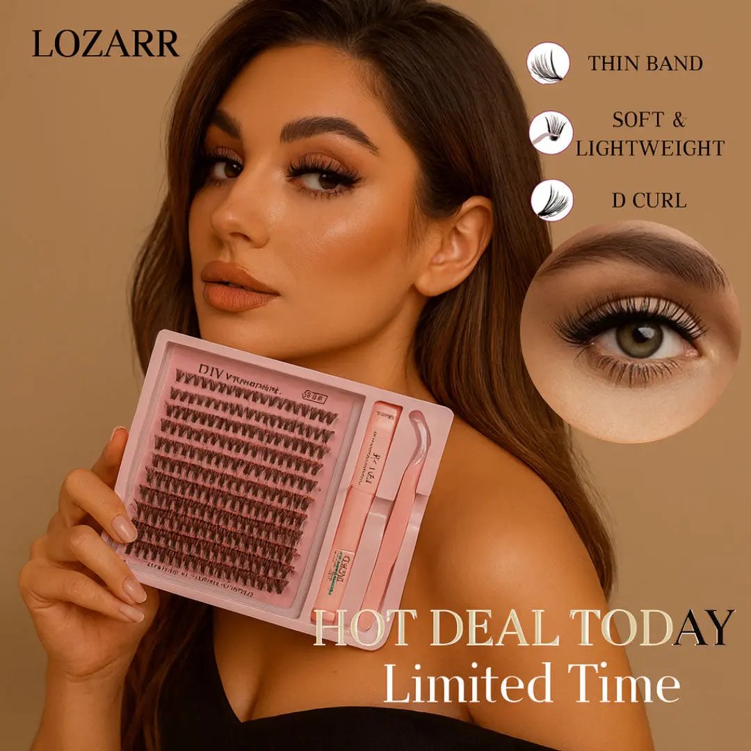 False Eyelashes Kit with Bond, Seal & Applicator Tool