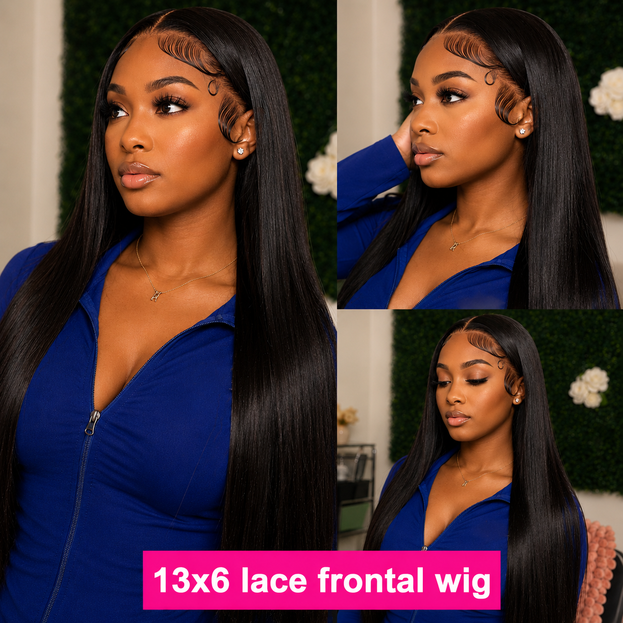 28" Straight 13x6 HD Lace Front Wig - 100% Human Hair, Pre-Plucked with Baby Hair