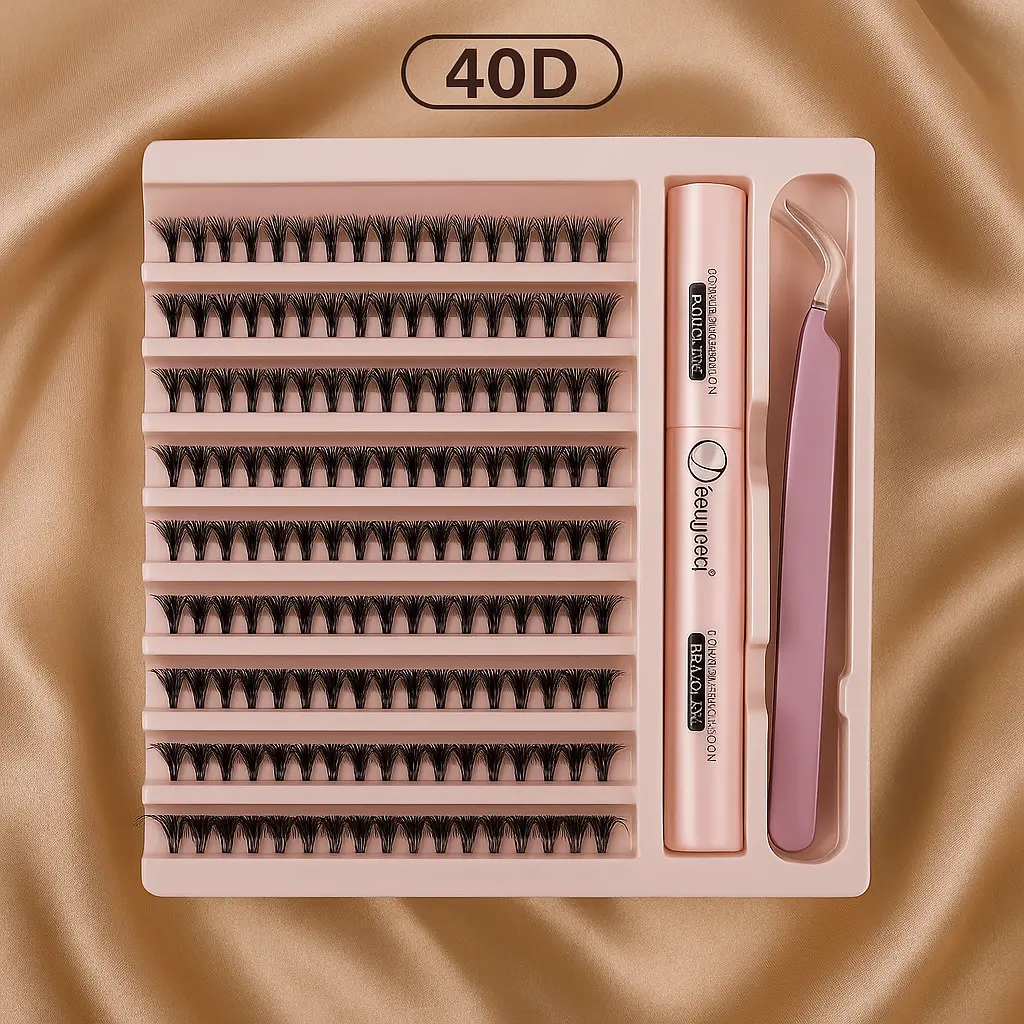 False Eyelashes Kit with Bond, Seal & Applicator Tool