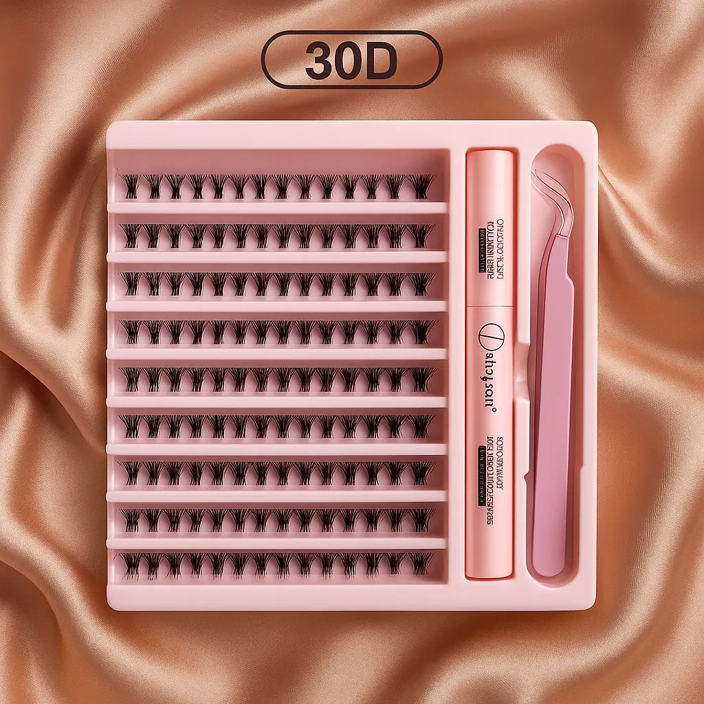 False Eyelashes Kit with Bond, Seal & Applicator Tool