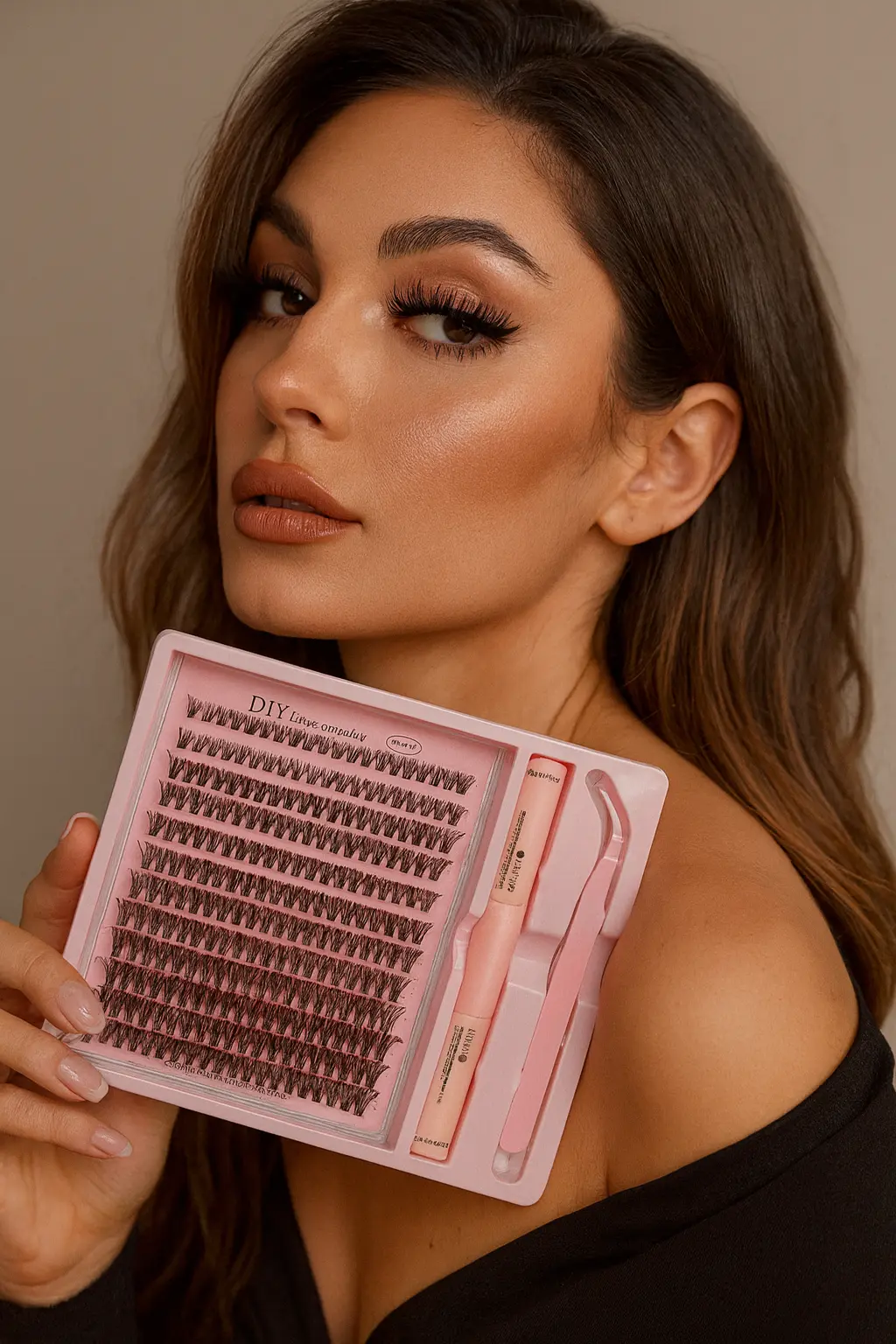 False Eyelashes Kit with Bond, Seal & Applicator Tool