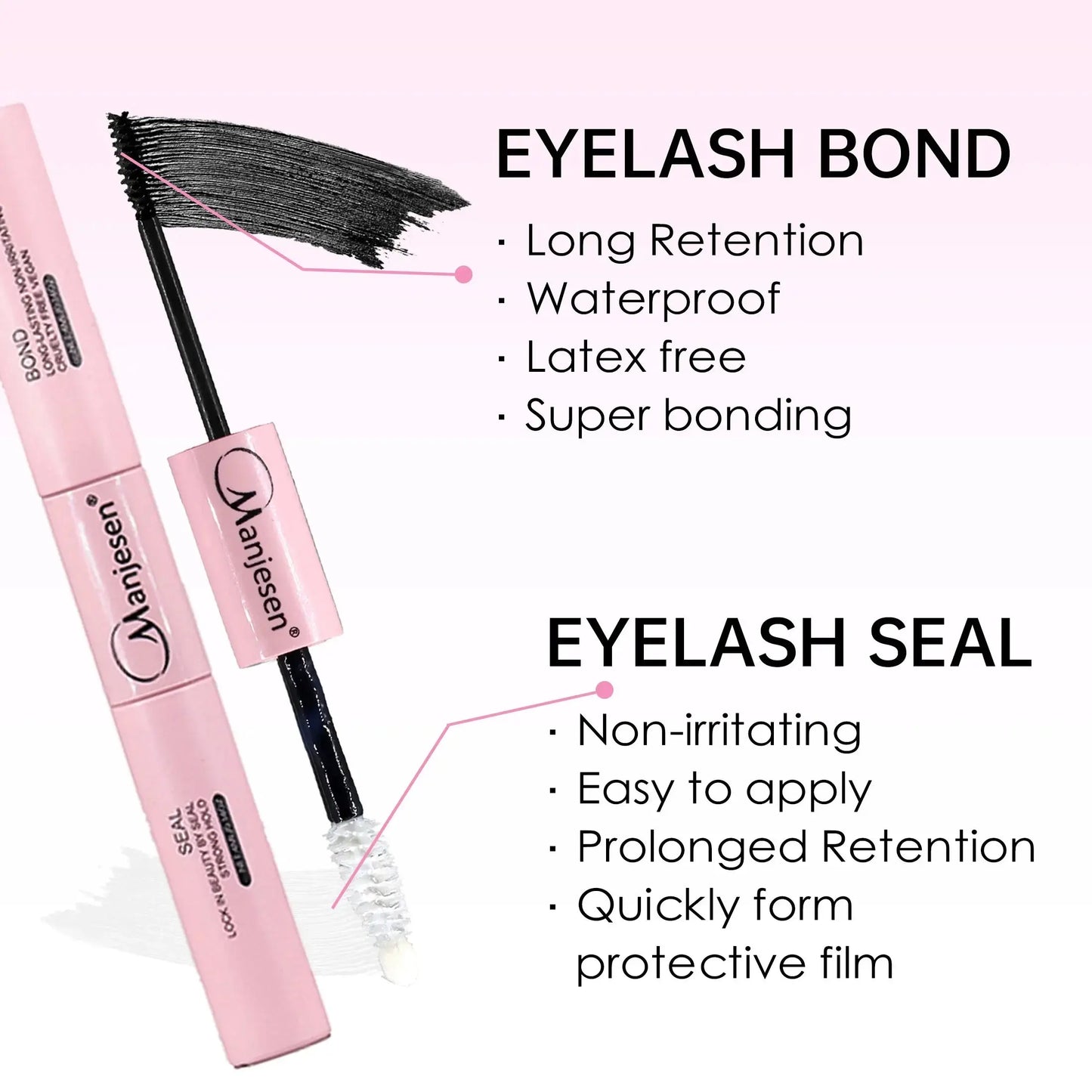 False Eyelashes Kit with Bond, Seal & Applicator Tool