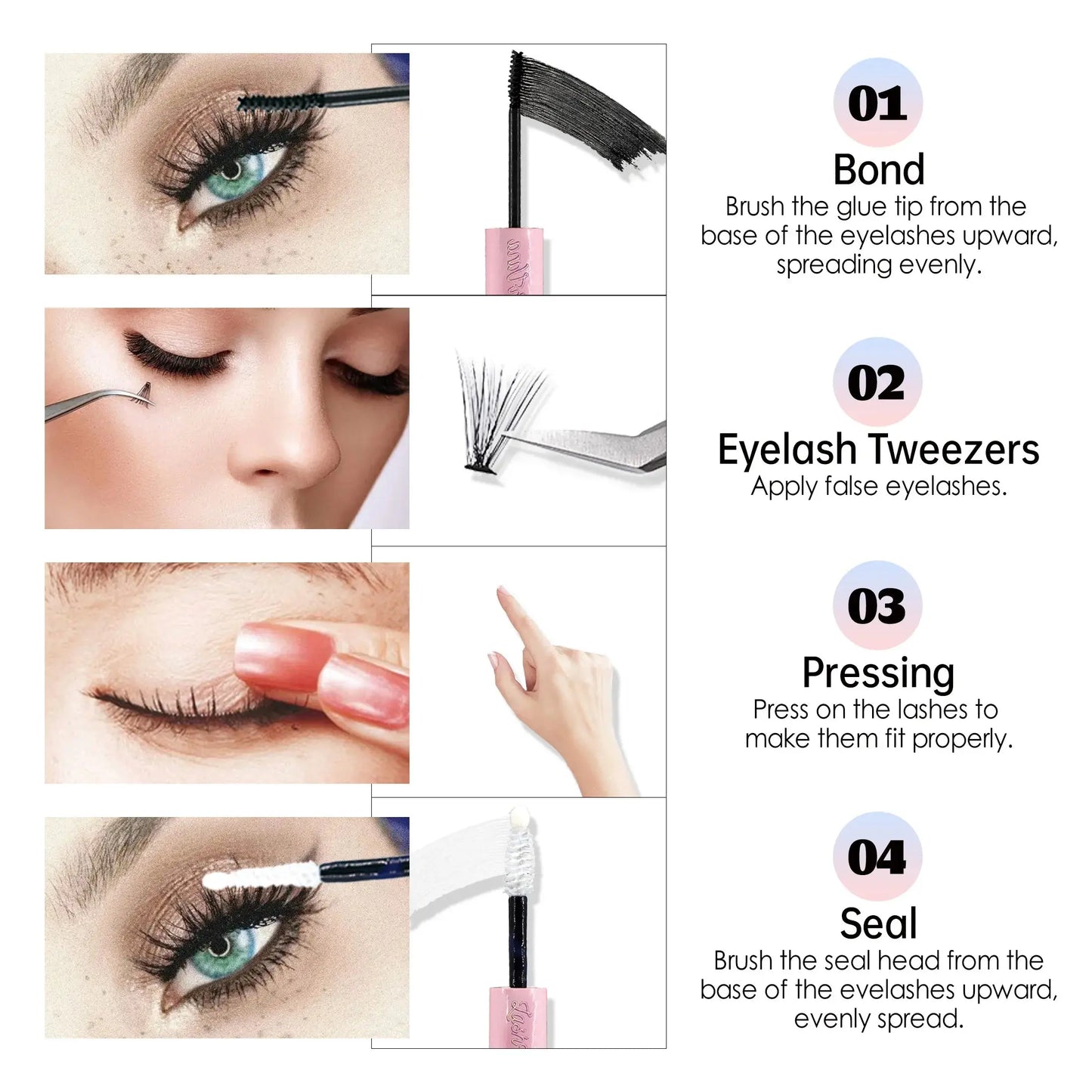 DIY False Eyelash Kit – Bond, Seal & Applicator Tool