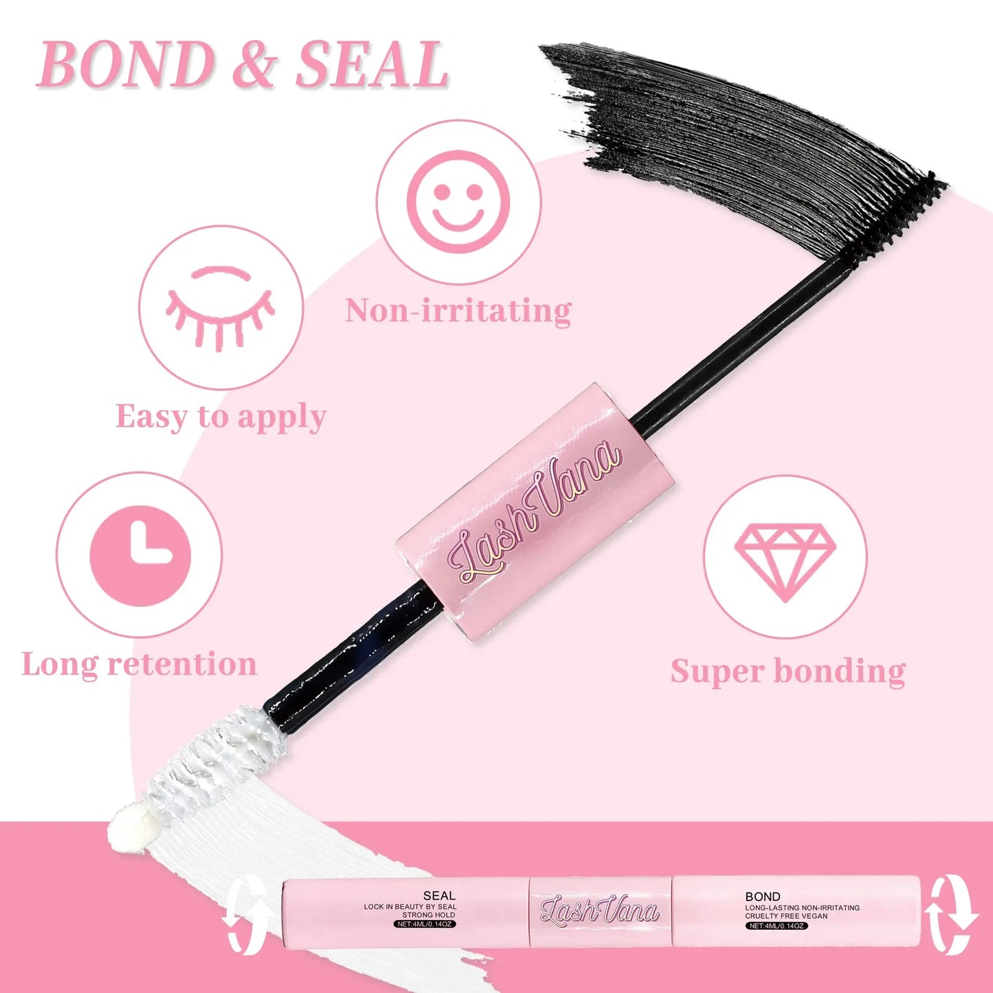 DIY False Eyelash Kit – Bond, Seal & Applicator Tool