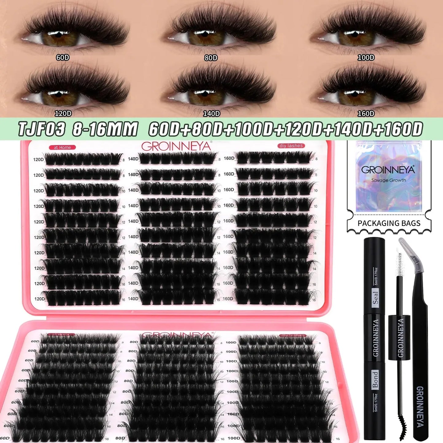 Lash Clusters Kit – Bond, Seal & Tweezers