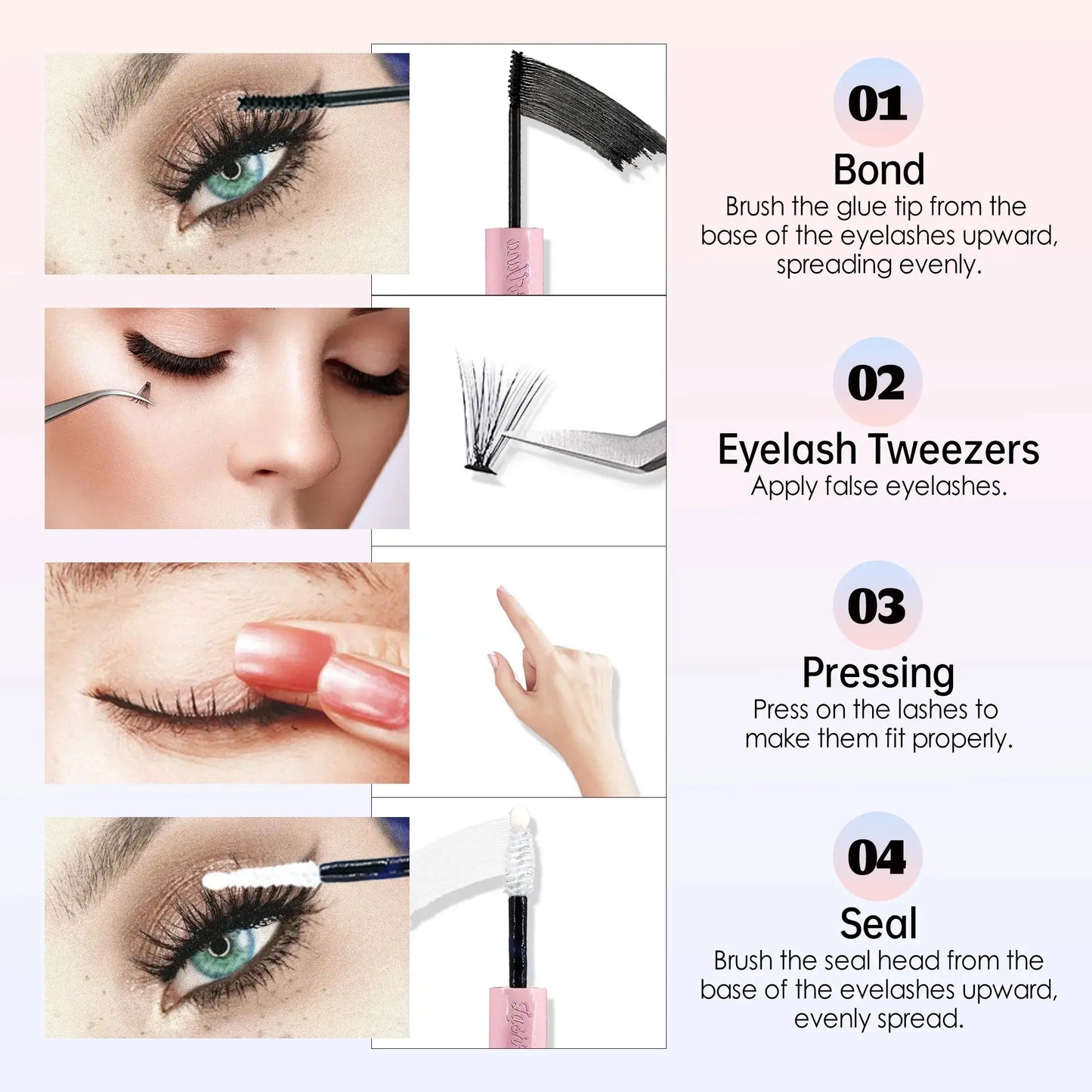 DIY False Eyelash Kit – Bond, Seal & Applicator Tool