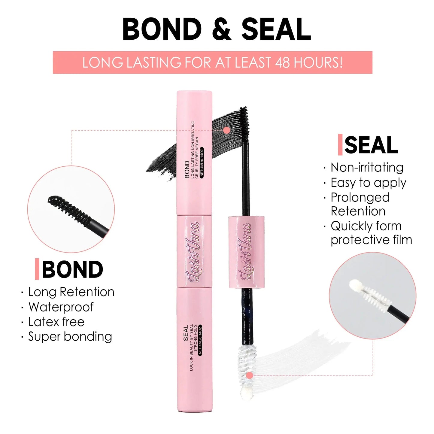 DIY False Eyelash Kit – Bond, Seal & Applicator Tool