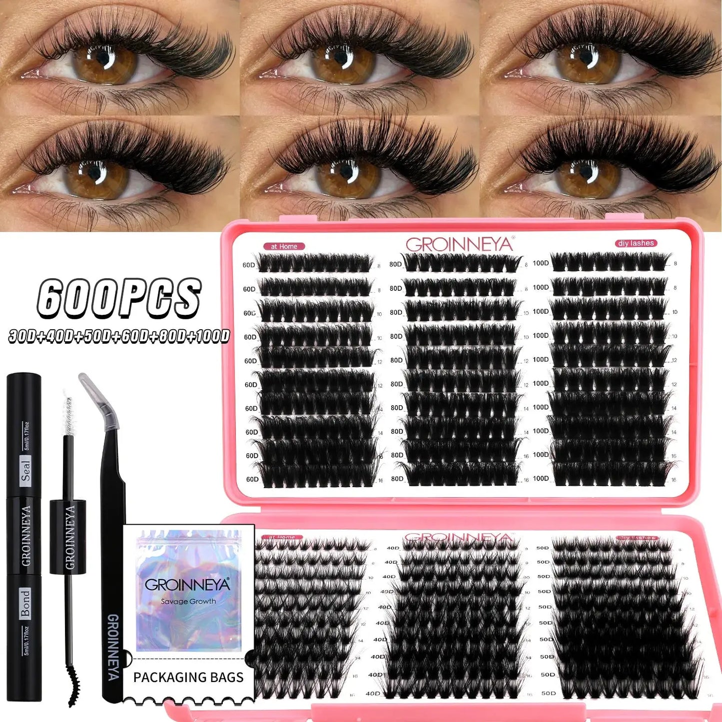 Lash Clusters Kit – Bond, Seal & Tweezers