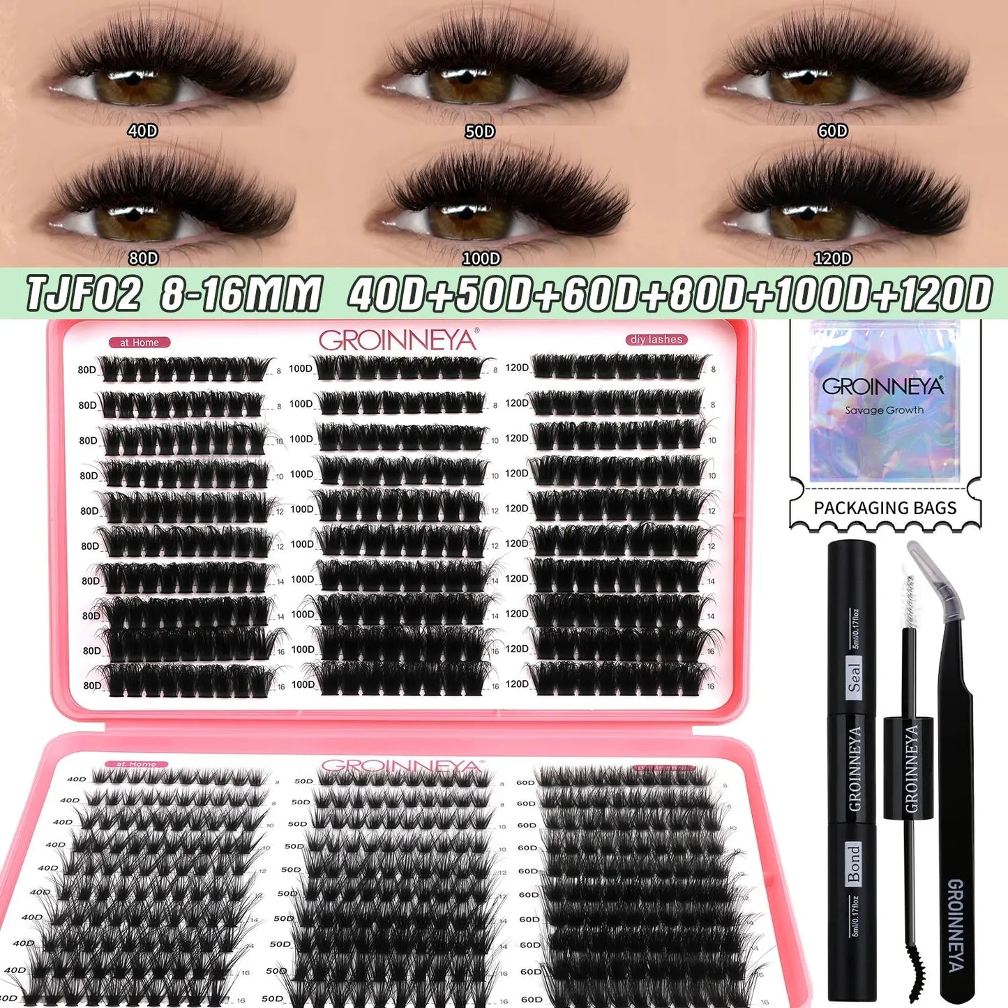 Lash Clusters Kit – Bond, Seal & Tweezers