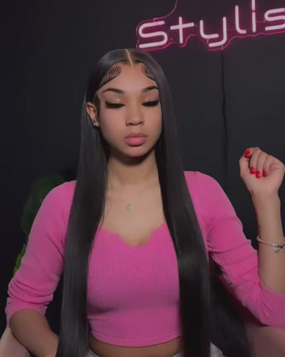 Straight Human Hair Wig – 13x6 HD Lace Front | Pre-Plucked Natural Hairline