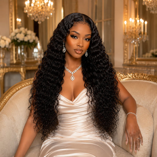 Water Wave Glueless Human Hair Wig – 7x5 HD Lace
